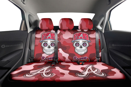 Atlanta Braves Car Back Seat Covers Skull Theme Collection - Gearcarcover - 2