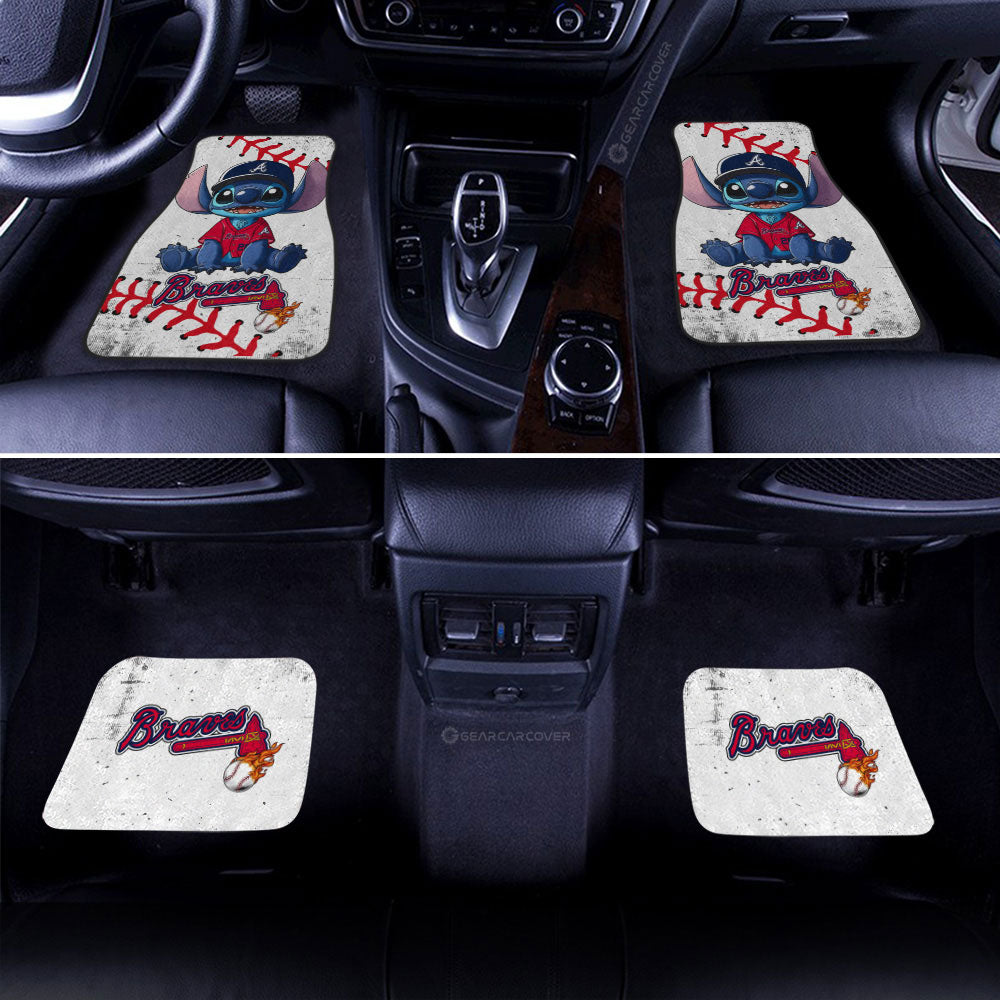 Atlanta Braves Car Floor Mats Stitch Theme Collection - Gearcarcover - 2