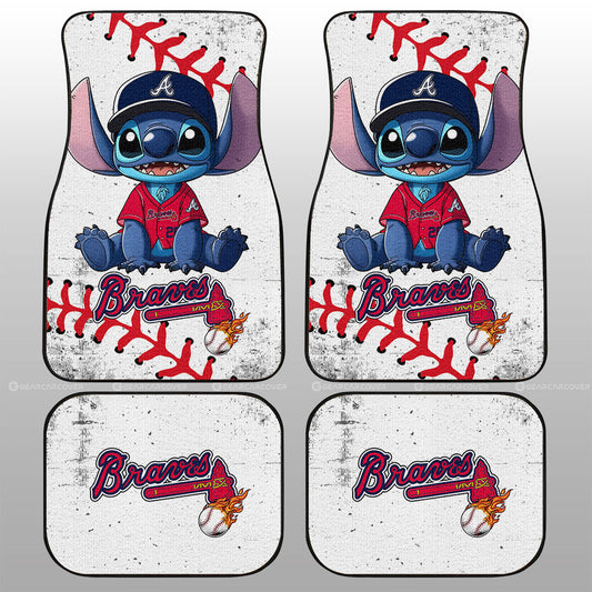 Atlanta Braves Car Floor Mats Stitch Theme Collection - Gearcarcover - 1