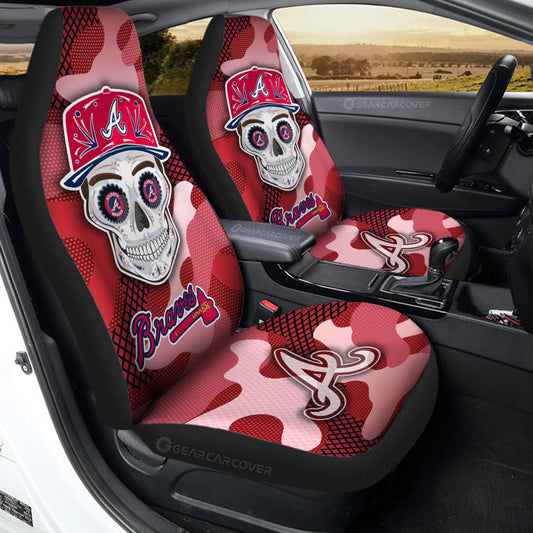 Atlanta Braves Car Seat Covers Skull Theme Collection - Gearcarcover - 2