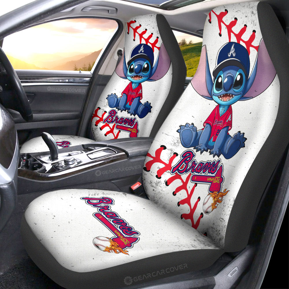 Atlanta Braves Car Seat Covers Stitch Theme Collection - Gearcarcover - 1