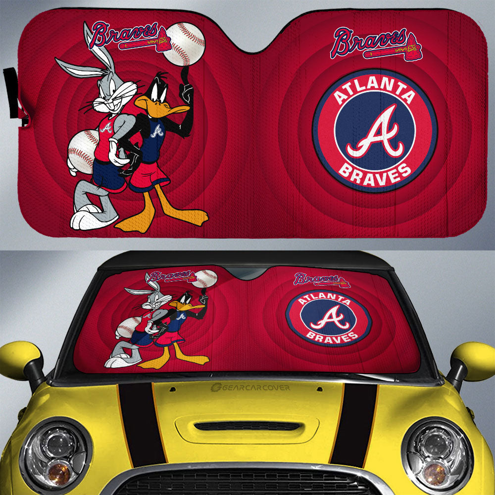 Atlanta Braves Car Sunshade Custom Car Accessories - Gearcarcover - 1