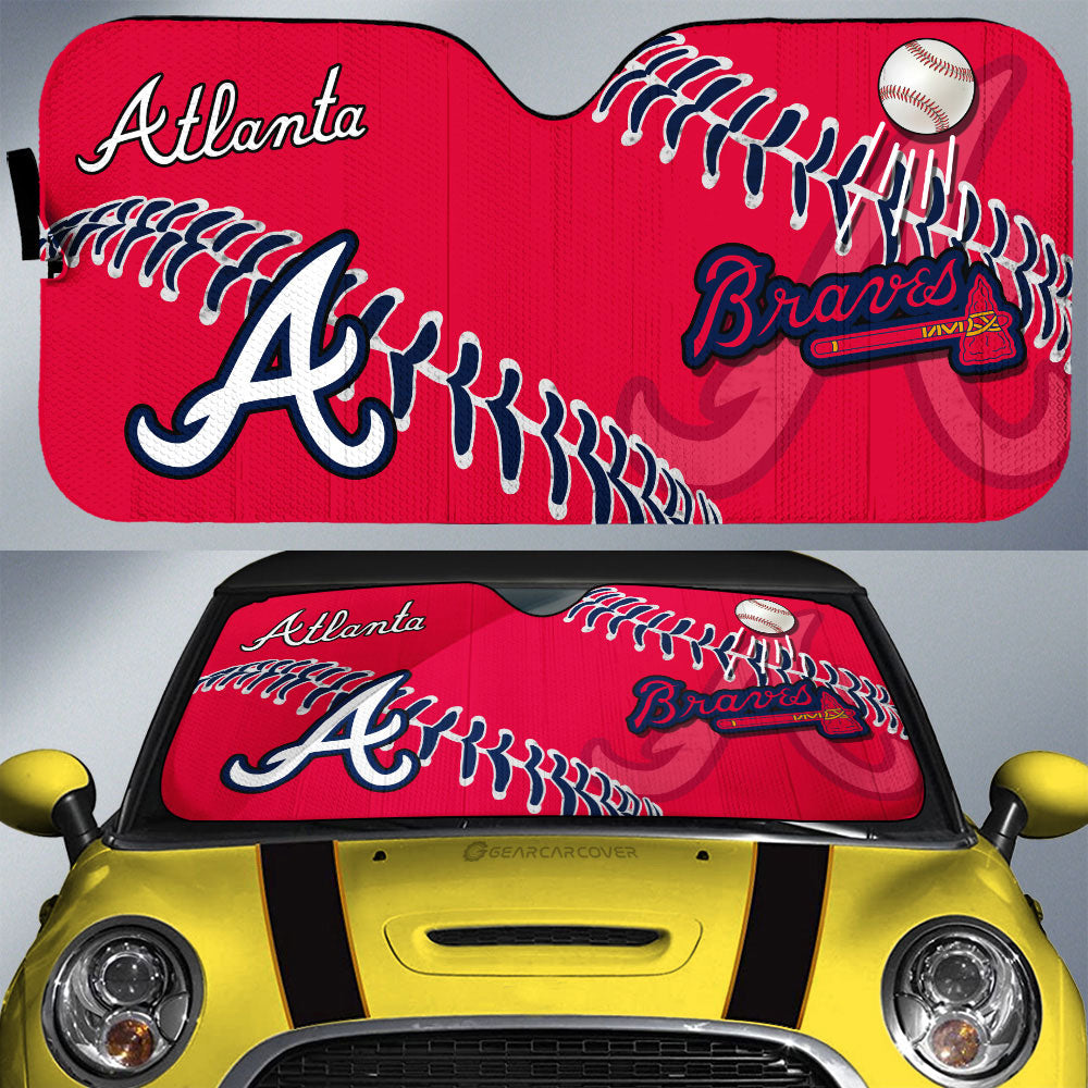 Atlanta Braves Car Sunshade Custom Car Accessories - Gearcarcover - 1