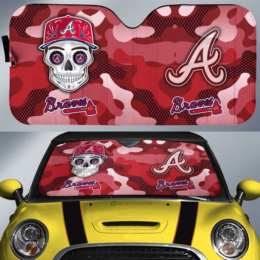 Atlanta Braves Car Sunshade Skull Theme Collection - Gearcarcover - 1