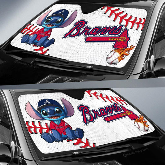 Atlanta Braves Car Sunshade Stitch Theme Collection - Gearcarcover - 2