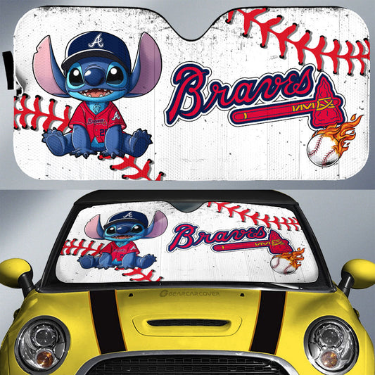 Atlanta Braves Car Sunshade Stitch Theme Collection - Gearcarcover - 1