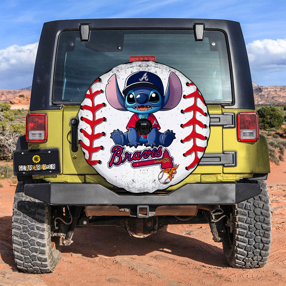 Atlanta Braves Spare Tire Covers Camera Hole Stitch Theme Collection - Gearcarcover - 2