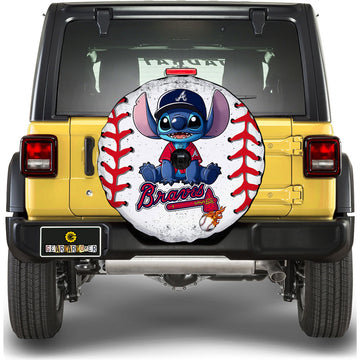 Atlanta Braves Spare Tire Covers Camera Hole Stitch Theme Collection - Gearcarcover - 1