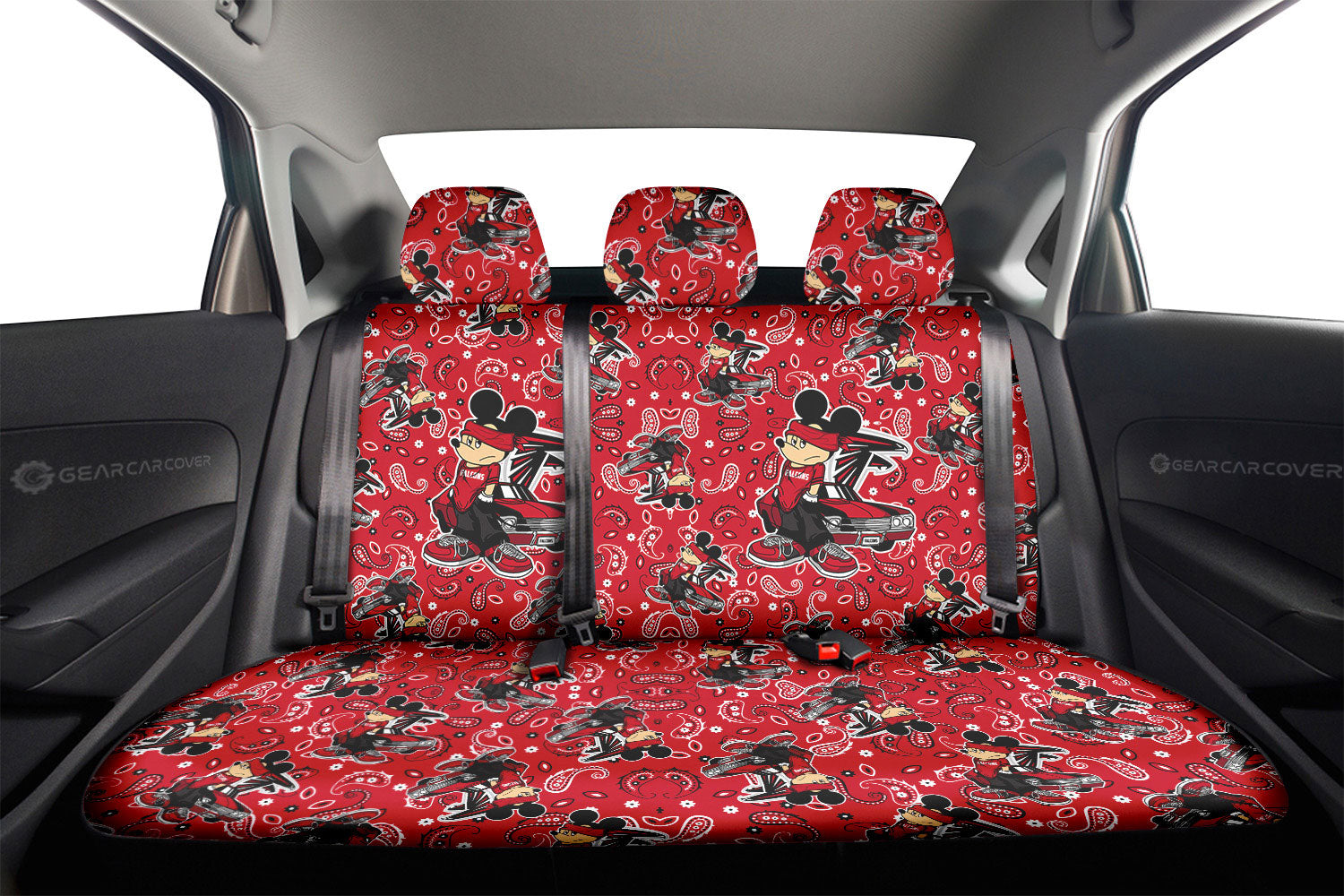 Atlanta Falcons Car Back Seat Covers Cartoon Theme Collection - Gearcarcover - 2