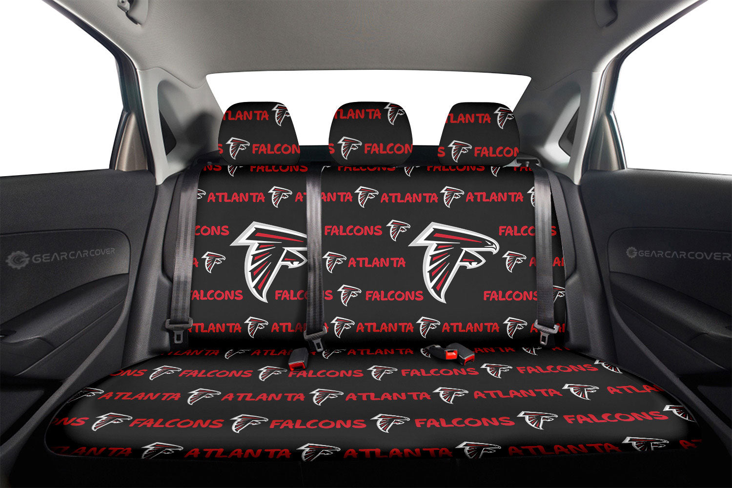 Atlanta Falcons Car Back Seat Covers Sporty Team Collection - Gearcarcover - 2