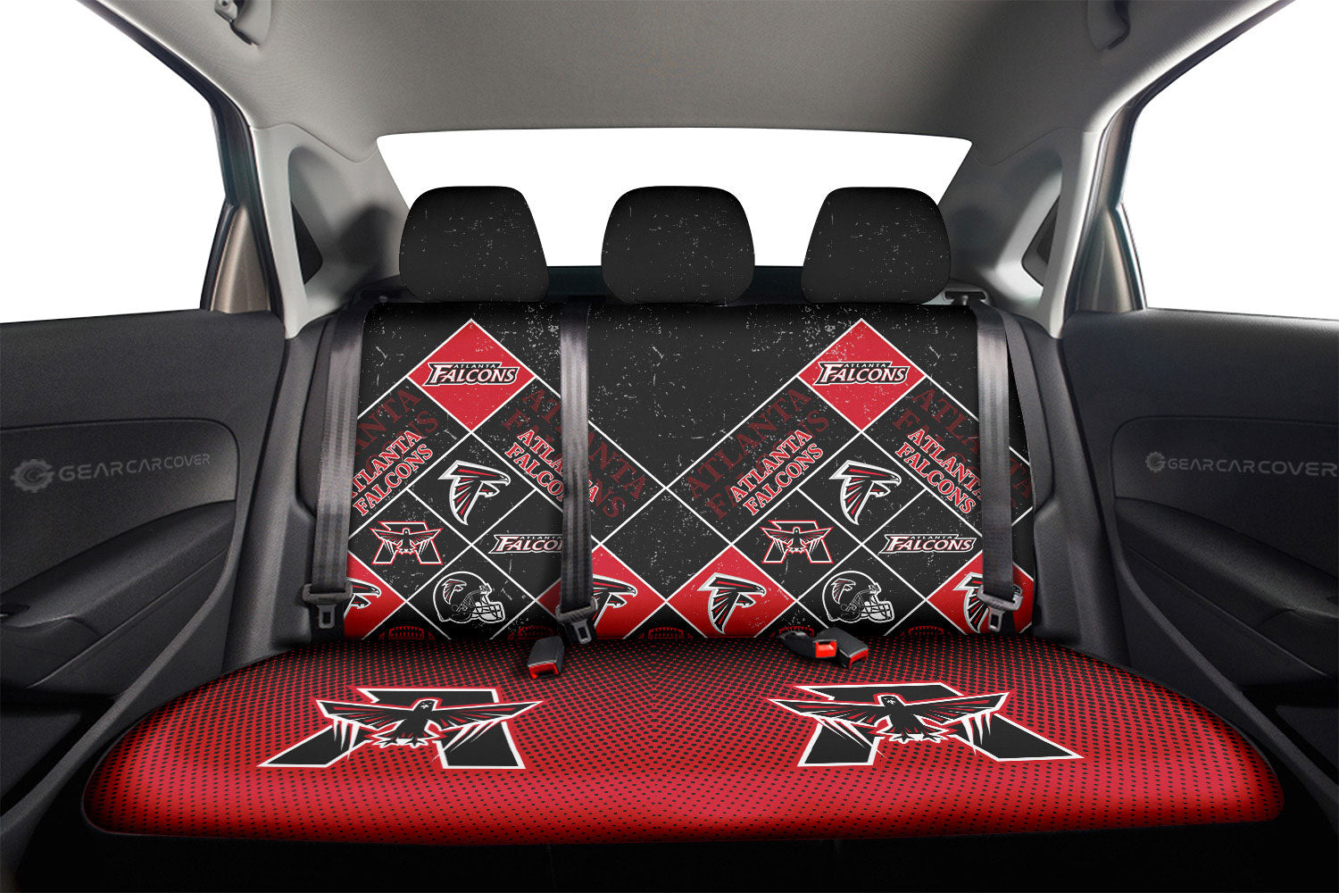 Atlanta Falcons Car Back Seat Covers Sporty Team Collection - Gearcarcover - 2