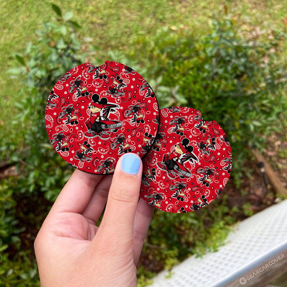 Atlanta Falcons Car Coaster Set Cartoon Theme Collection - Gearcarcover - 3