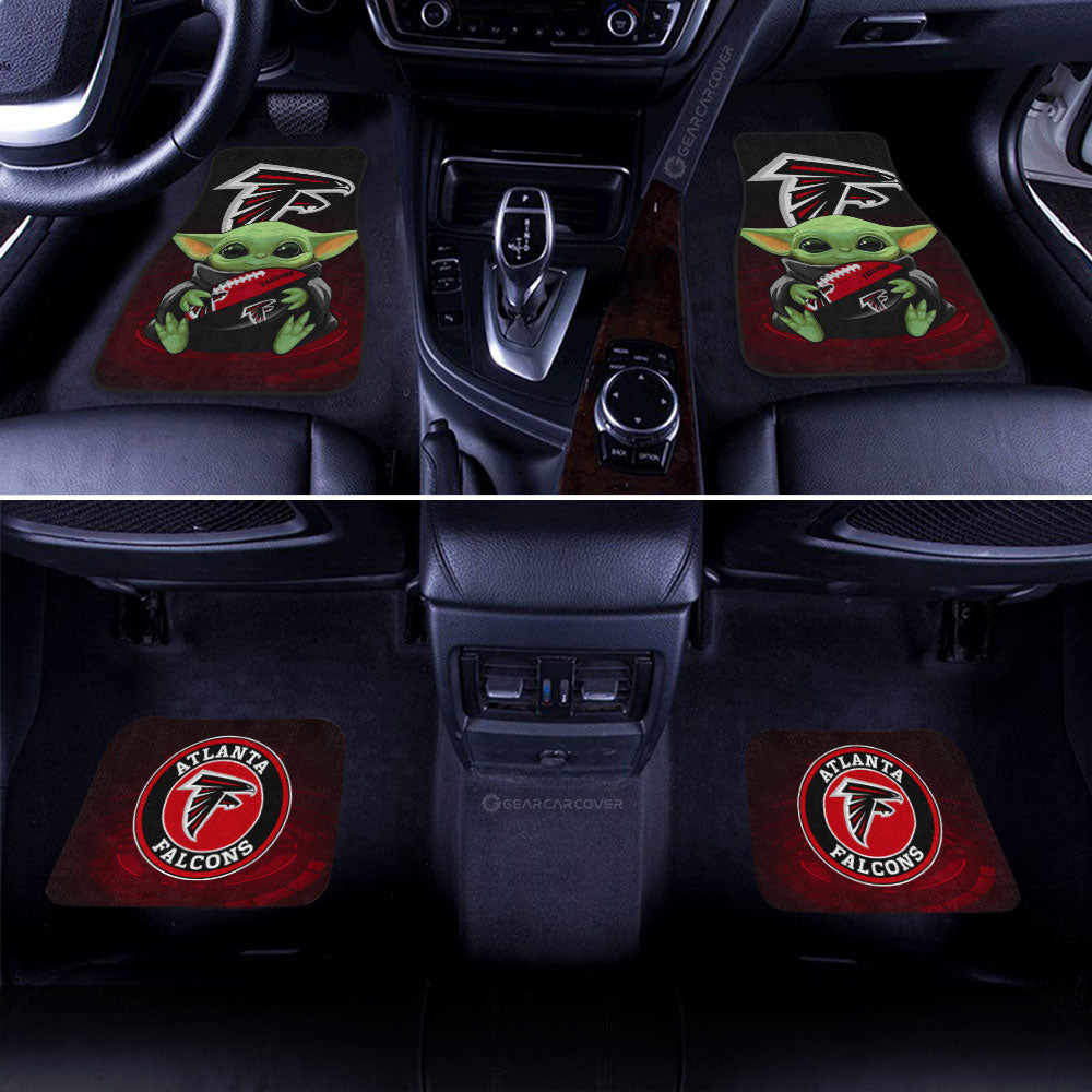 Atlanta Falcons Car Floor Mats Baby Yoda Car Accessories For Fan - Gearcarcover - 2