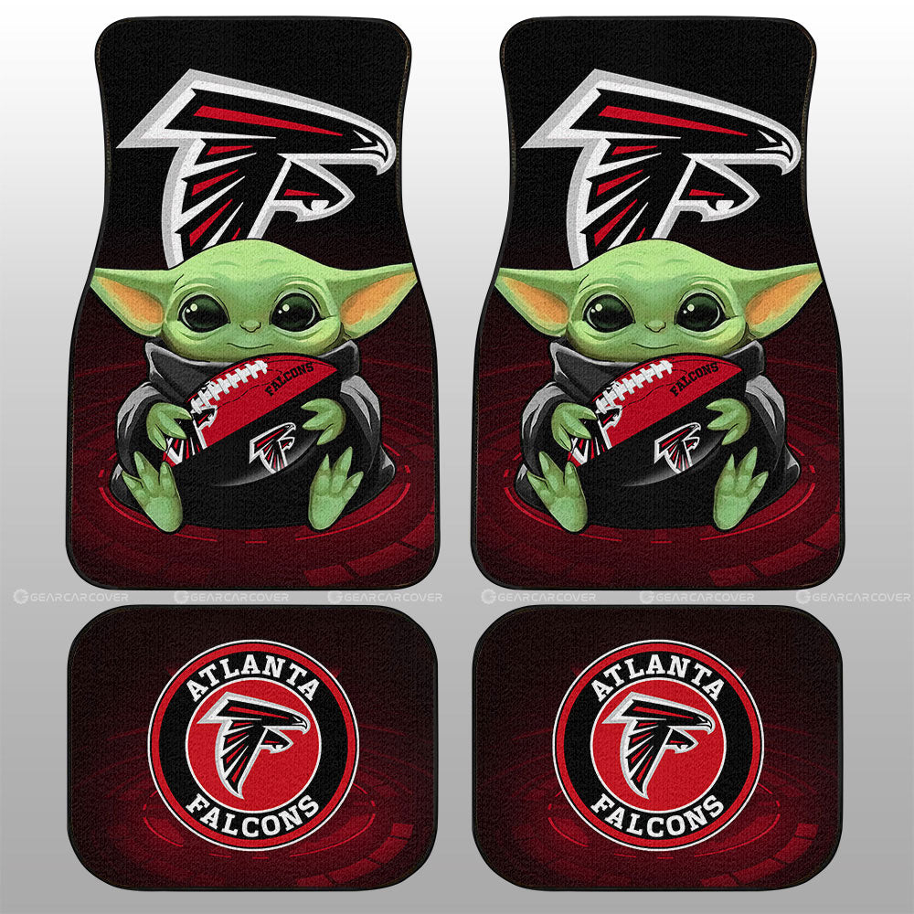 Atlanta Falcons Car Floor Mats Baby Yoda Car Accessories For Fan - Gearcarcover - 1