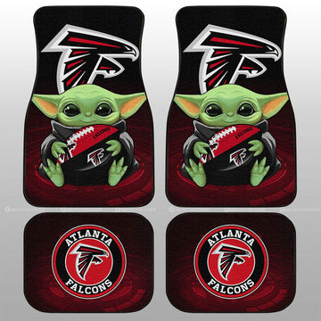Atlanta Falcons Car Floor Mats Baby Yoda Car Accessories For Fan - Gearcarcover - 1