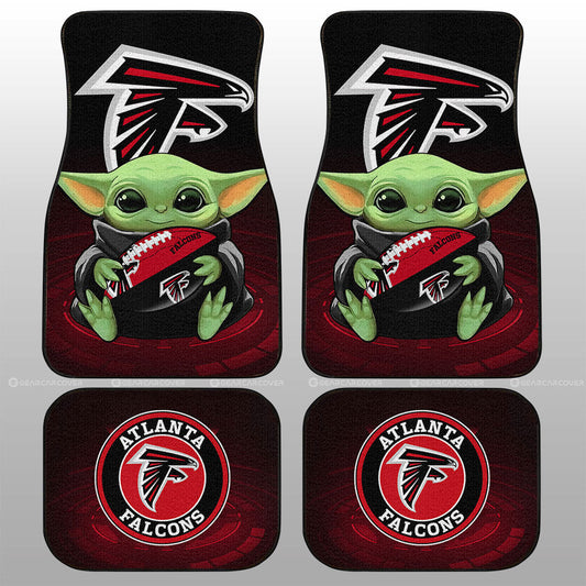 Atlanta Falcons Car Floor Mats Baby Yoda Car Accessories For Fan - Gearcarcover - 1