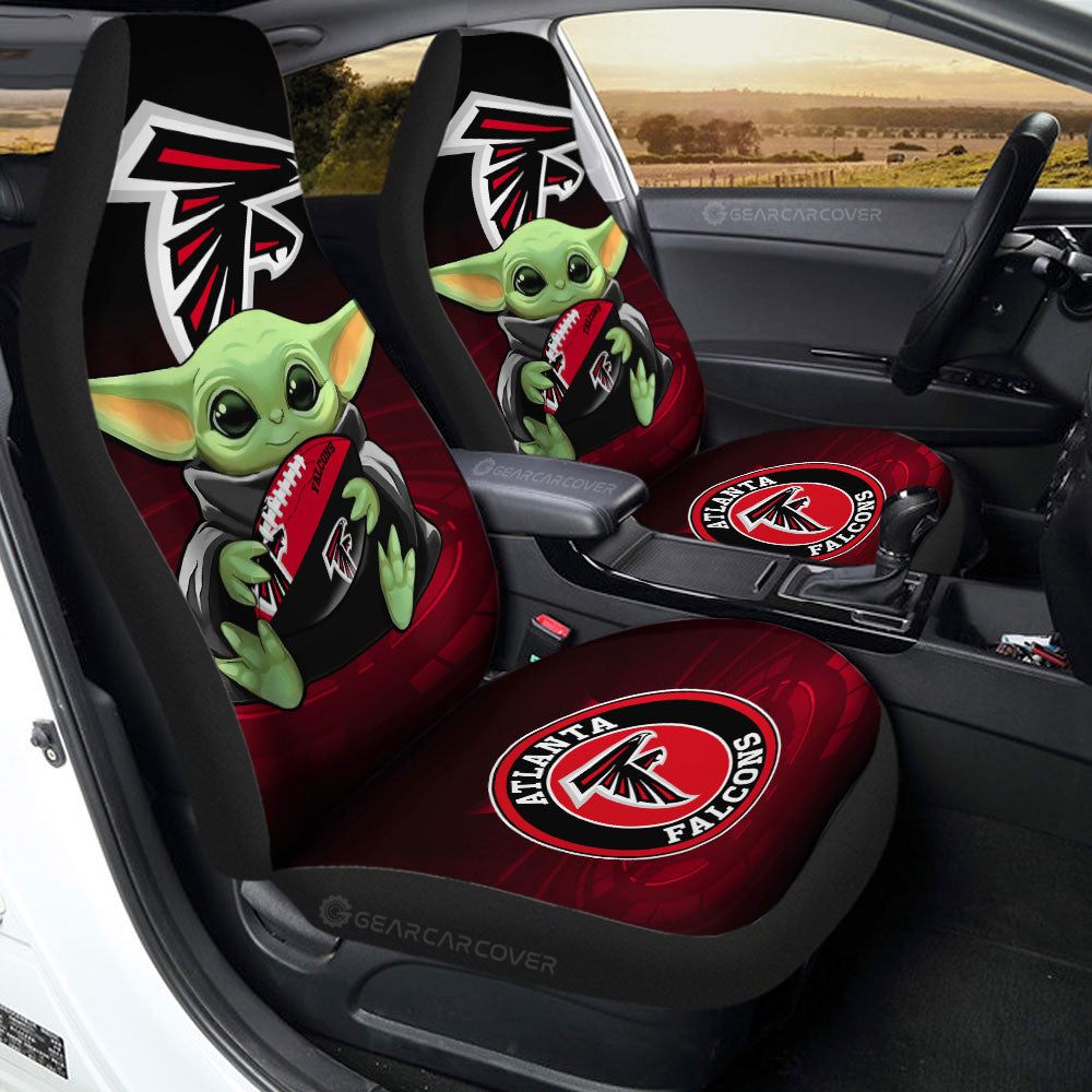 Atlanta Falcons Car Seat Covers Baby Yoda Car Accessories For Fan - Gearcarcover - 2