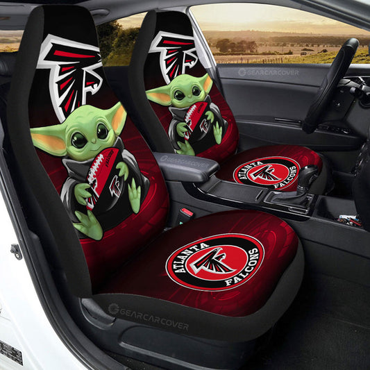 Atlanta Falcons Car Seat Covers Baby Yoda Car Accessories For Fan - Gearcarcover - 2