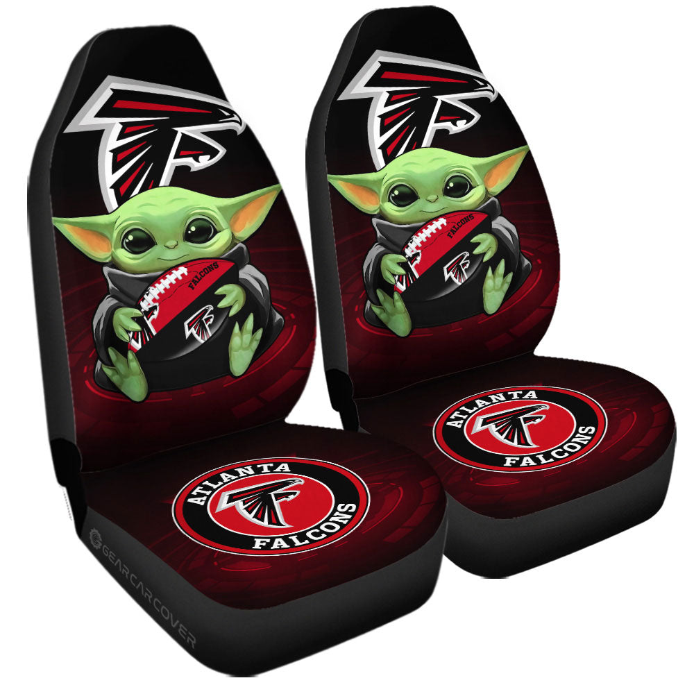 Atlanta Falcons Car Seat Covers Baby Yoda Car Accessories For Fan - Gearcarcover - 3