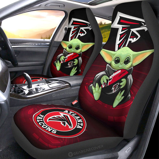Atlanta Falcons Car Seat Covers Baby Yoda Car Accessories For Fan - Gearcarcover - 1