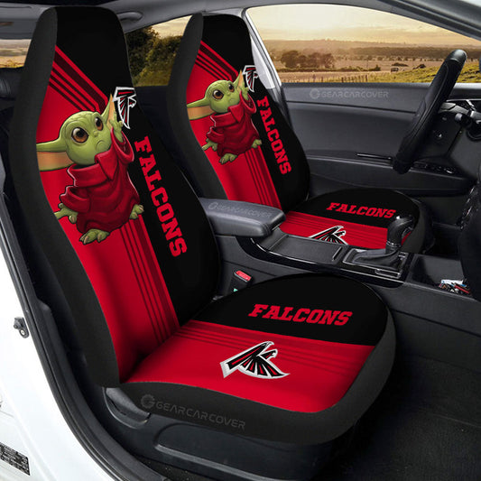 Atlanta Falcons Car Seat Covers Baby Yoda Car Accessories - Gearcarcover - 2