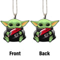 Atlanta Falcons Ornament Baby Yoda Car Accessories - Gearcarcover - 4