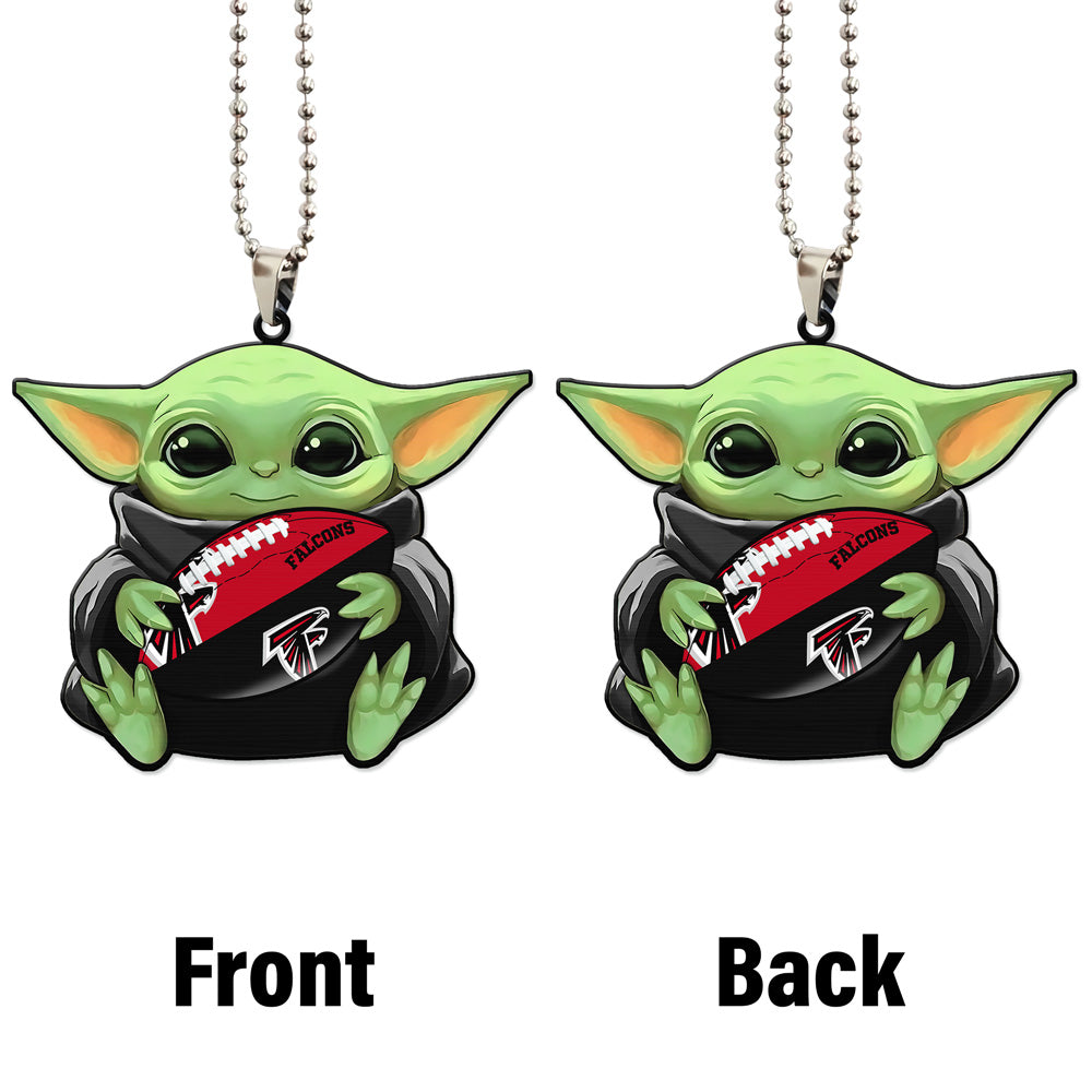Atlanta Falcons Ornament Baby Yoda Car Accessories - Gearcarcover - 4