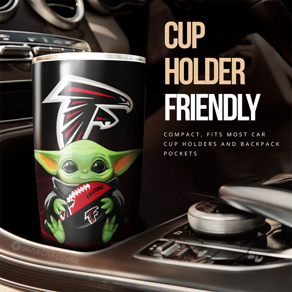 Atlanta Falcons Tumbler Cup Custom Car Accessories For Fan - Gearcarcover - 3