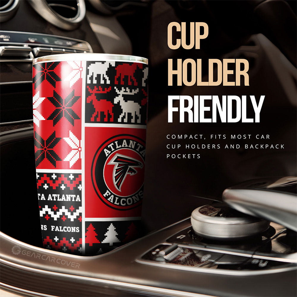 Atlanta Falcons Tumbler Cup Custom Ugly Style Car Accessories - Gearcarcover - 3