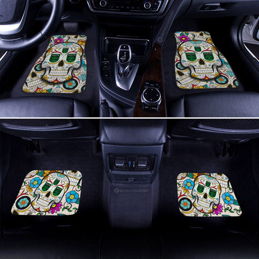 Austin FC Car Floor Mats Custom Sugar Skull Car Accessories - Gearcarcover - 2