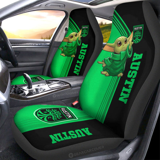 Austin FC Car Seat Covers Baby Yoda Car Accessories - Gearcarcover - 1
