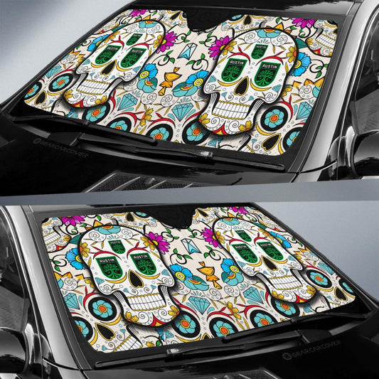 Austin FC Car Sunshade Custom Sugar Skull Car Accessories - Gearcarcover - 2