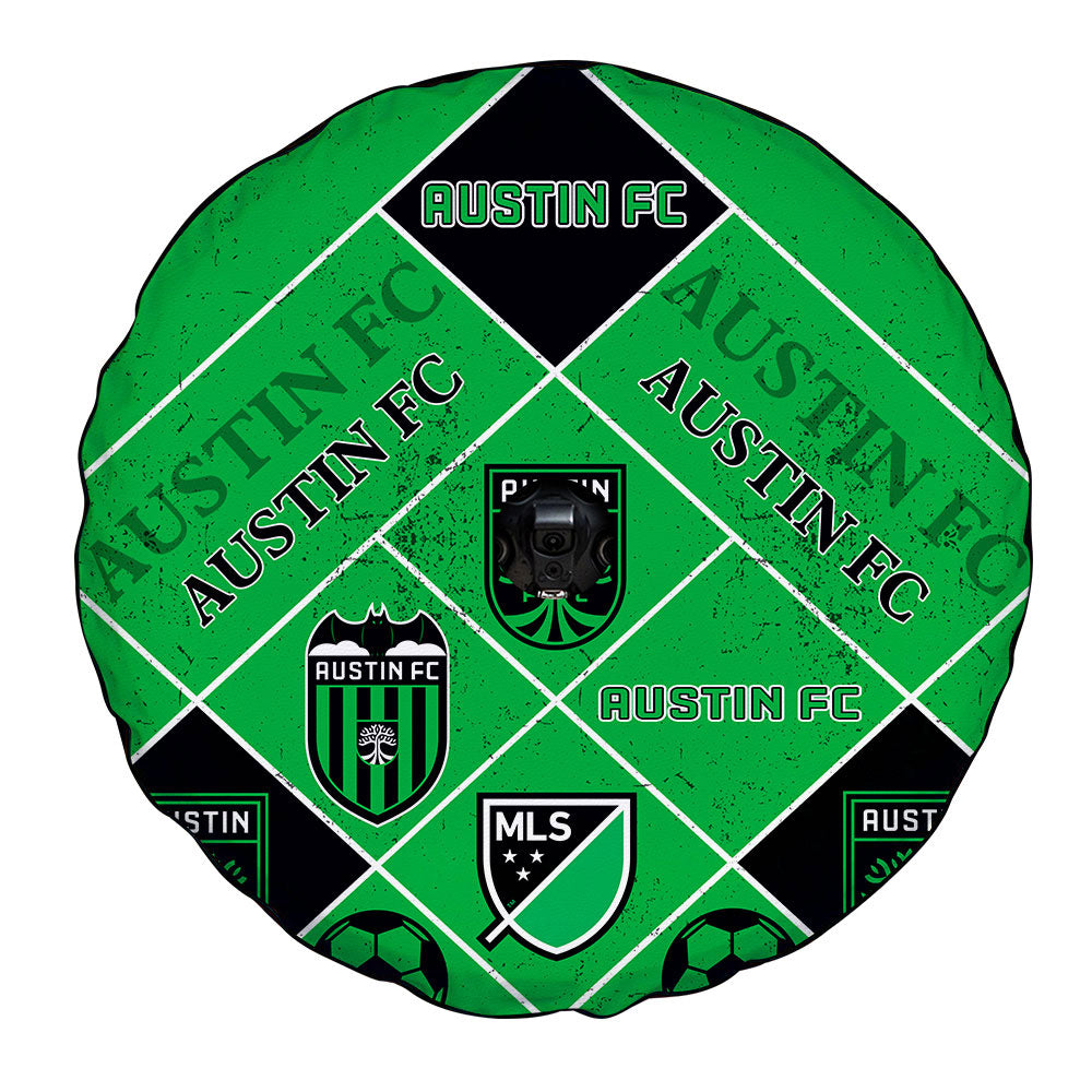 Austin FC Spare Tire Covers Camera Hole Sporty Team Collection - Gearcarcover - 4