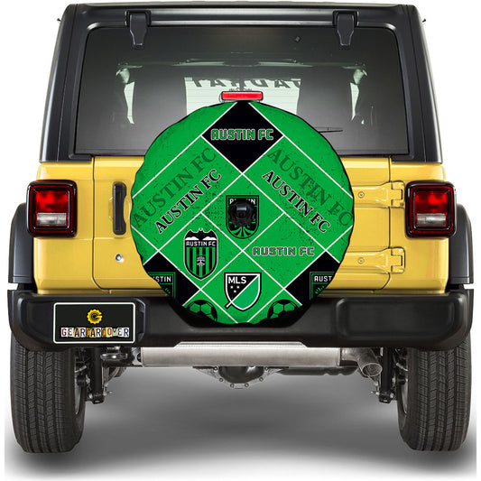 Austin FC Spare Tire Covers Camera Hole Sporty Team Collection - Gearcarcover - 1