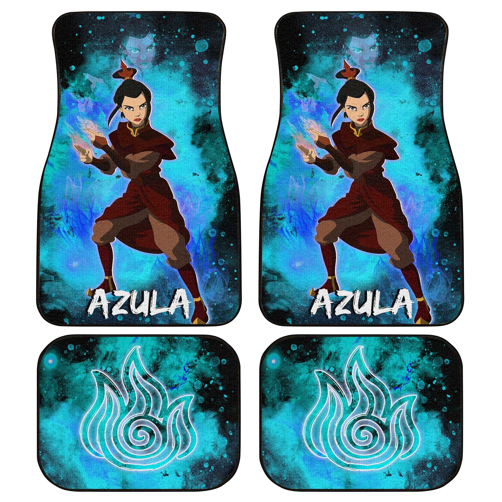 Azula Blue Flame Car Floor Mats Custom Avatar The Last Airbender - Gearcarcover - 2