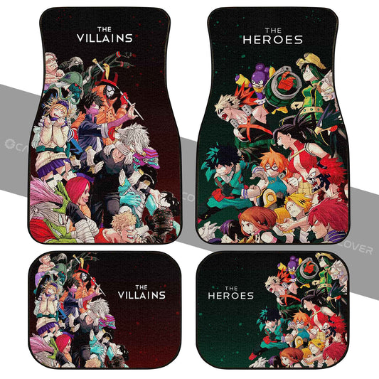 BNHA Heroes Vs Villains Car Floor Mats Custom Car Accessories - Gearcarcover - 2