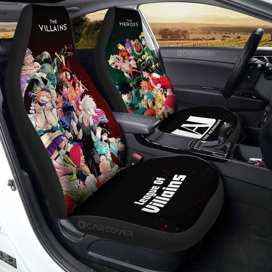 BNHA Heroes Vs Villains Car Seat Covers Custom Car Accessories - Gearcarcover - 1