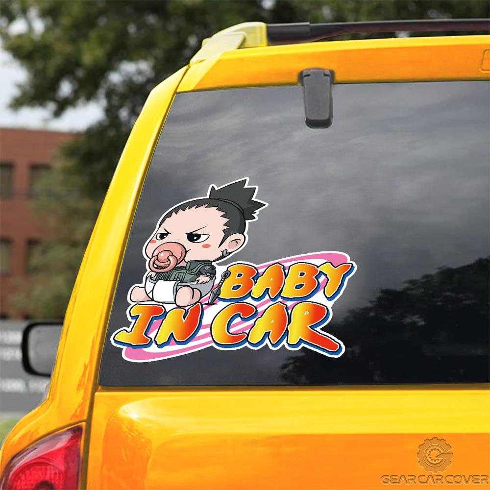 Baby In Car Shikamaru Car Sticker Custom Anime Car Accessories - Gearcarcover - 3