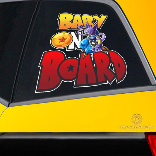 Baby On Board Beerus Car Sticker Custom Car Accessories - Gearcarcover - 2