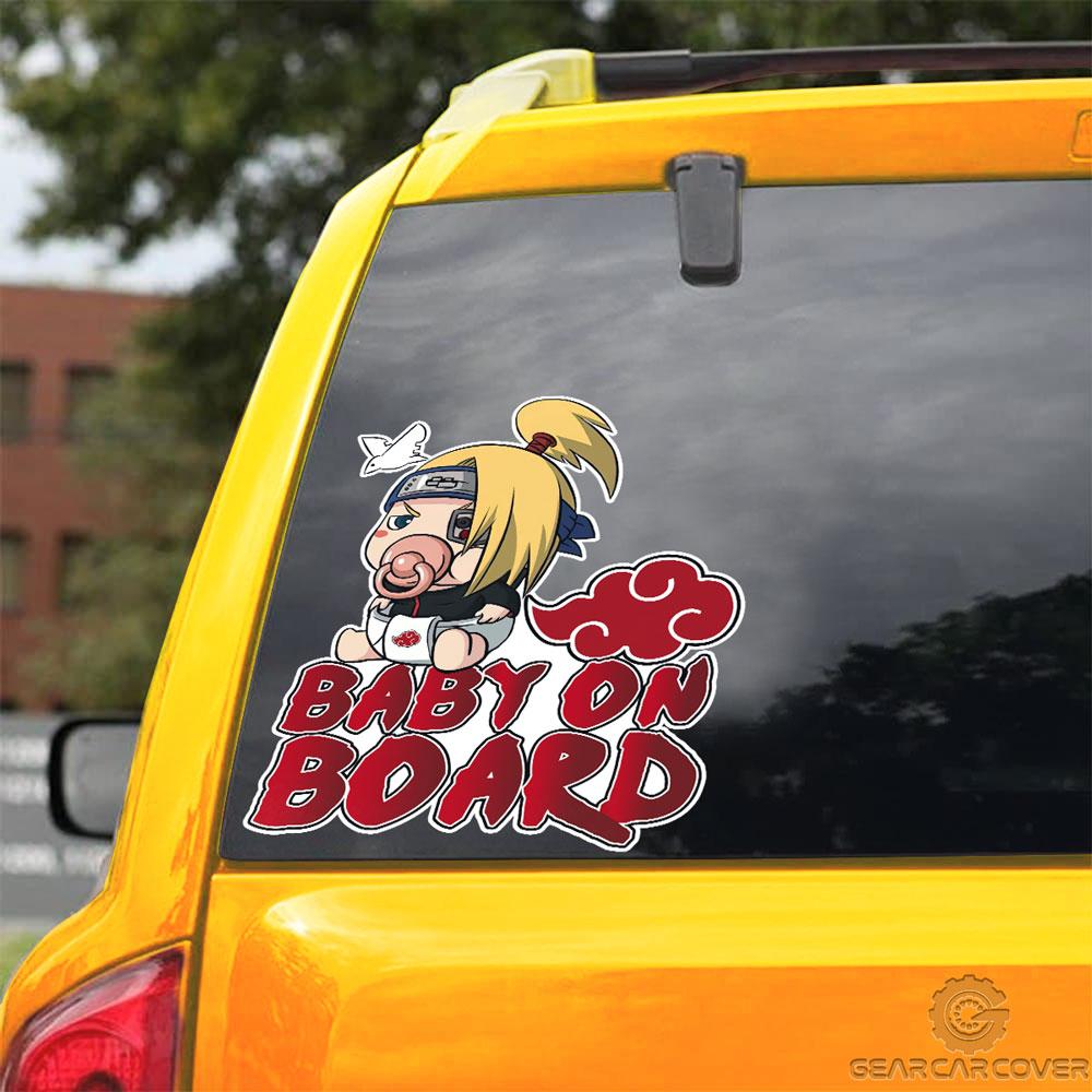 Baby On Board Deidara Car Sticker Custom Akt Members Naru Car Accessories - Gearcarcover - 3