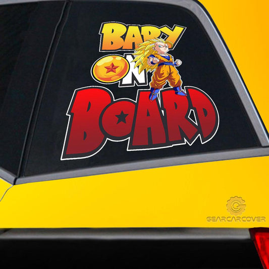 Baby On Board Goku SSJ Car Sticker Custom Car Accessories - Gearcarcover - 2