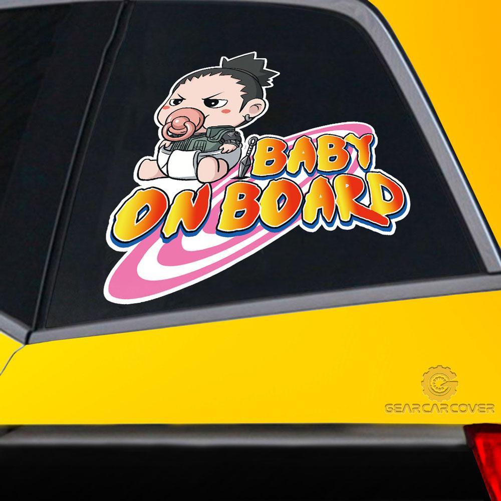 Baby On Board Shikamaru Car Sticker Custom Anime Car Accessories - Gearcarcover - 2