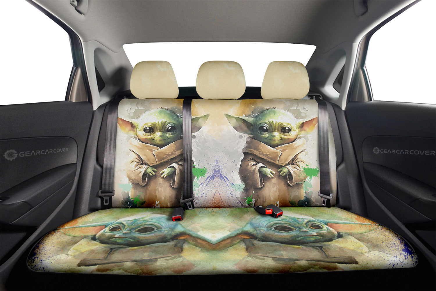 Baby Yoda Car Back Seat Covers Collection - Gearcarcover - 2