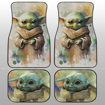Baby Yoda Car Floor Mats Collection - Gearcarcover - 1