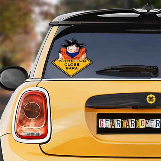 Baka Goku Warning Car Sticker Custom Car Accessories - Gearcarcover - 1