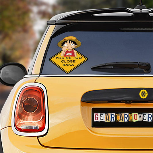 Baka Monkey D. Luffy Warning Car Sticker Custom Car Accessories - Gearcarcover - 1