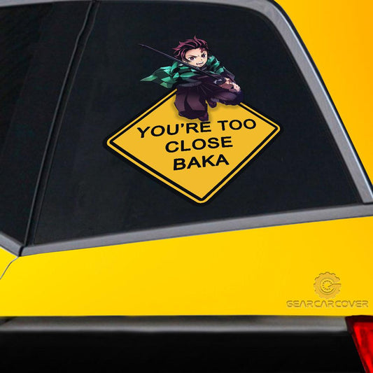 Baka Tanjiro Warning Car Sticker Custom For Fans - Gearcarcover - 2