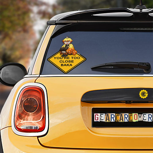 Baka Zenitsu Warning Car Sticker Custom For Fans - Gearcarcover - 1
