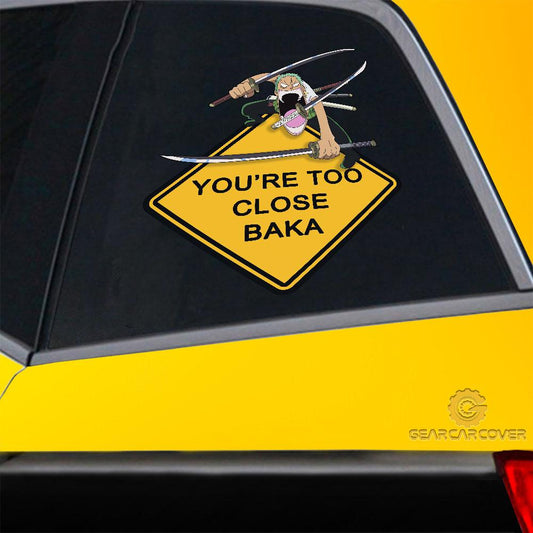 Baka Zoro Warning Car Sticker Custom Car Accessories - Gearcarcover - 2
