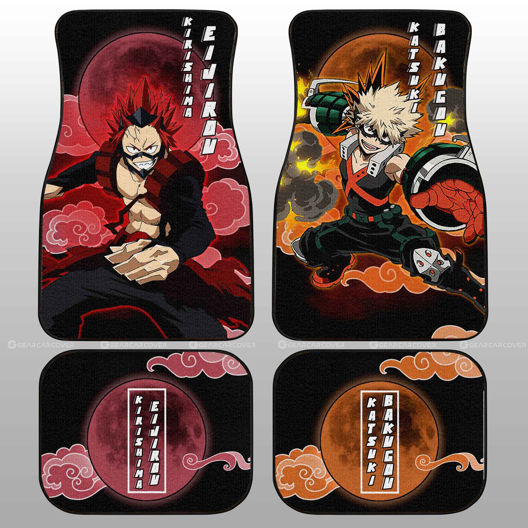Bakugo And Eijirou Car Floor Mats Custom Car Accessories - Gearcarcover - 1